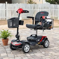 Watnature Mobility Scooters with Red Metal and 40.2 x 19.7 x 37.2 in Storage 300-lb Capacity | SS3WIXIZDLA2