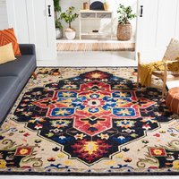 Safavieh APN511H Charcoal/Cream Traditional 9ft x 12ft Large Rectangle Rug | APN511H-9