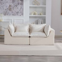 JPJPUU 74.8in 2 Seat Width Cloud Couch Oversized Modular Sectional Sofa Couches Seat Sofas for Living Room Cotton one_size in White | QCSCT-13-1