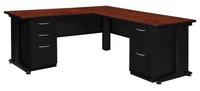 Regency Fusion 72-in Red Modern/Contemporary L-shaped desk | MLD663042CH