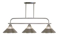 Z-Lite Annora Brushed Nickel Incandescent Medium base (E-26) Pool Table Lighting | 437-3BN-RBN