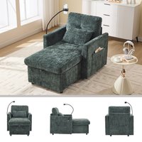 LOVMOR Multifunctional lazy person sofa recliner can be stored storage backrest with cell phone bracket chenille | SFRW395P318700