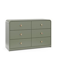 Storkcraft Santos Olive Pine 6 -Drawer 48.13-in Standard dresser in Green | 03766-15A