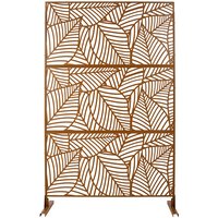 LOVMOR Outdoor Indoor Privacy Screen Metal Privacy Screen Freestanding Decorative Privacy Screen for Deck Balcony Patio Privacy Fence Panels