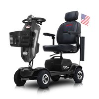 Xspracer Max Plus Grey 4 Wheels Outdoor Compact Mobility Scooter with 2pcs 20ah Lead Acid Battery, 16-mile, Cuo Holders Usb Charger Port one_size