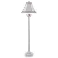 StyleCraft Home Collection 62-in White Wash Standard Floor Lamp with Wood Shade | L731226DS