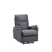 Clihome Recliner Single Chair Gray Polyester Upholstered Powered Reclining Recliner | OF-1938PP78-RAGR