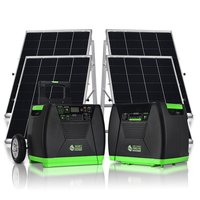 NATURE'S GENERATOR Elite 3600 -Watts Portable Power Station 4 Solar Panels Included in Black | HKNGPTEL