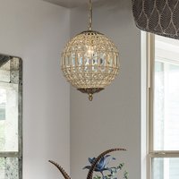 AloaDecor Lighting 1 -Light Antique Gold Vintage Crystal For Use in Bedrooms, Dining Rooms, Foyers, Kitchens, Living Rooms Chandelier | L7120D3108A