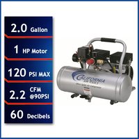 California Air Tools 2-Gallon Electric 120 PSI Horizontal Air Compressor | CAT-2010A
