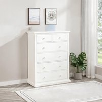 SUNCREAT Dressers and Chests and with 36 x 18 x 48 in pairing Six Drawers with White Wood and Clean White Standard Chest | 7FX4J7Z3D6WF