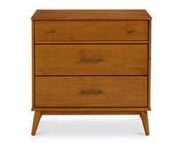 Camaflexi Mid-Century Modern Castanho Pine 3 -Drawer 36.0-in Standard dresser in Brown | MD3309