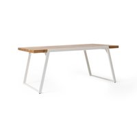 Clihome GAYLOR DINING TABLE Rectangle Outdoor Coffee Table 35.5-in W x 70.75-in L Large | CL-KC-00WHI