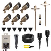 VOLT Outdoor Lighting 36 -Watt Bronze Low voltage Plug-in LED Spot light kit | LOWKIT2