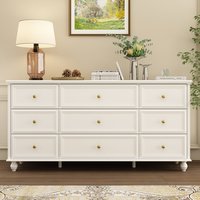 FUFU&GAGA White 9 -Drawer 63.0-in Standard dresser | XL0005-01