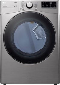 LG ThinQ 7.4-cu ft Stackable Vented Electric Dryer ( Graphite Steel ) | DLE3600V