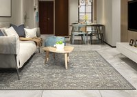 Couristan Everest 7 x 11 (ft) Loomed Charcoal-Ivory Rectangular Indoor Distressed/Overdyed Vintage Pet Friendly Area rug in Black | 63406323710112T