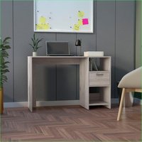 SunJet Desks with 1 Drawer 2 Open Shelves 43.3W Modern Computer Desk Light Gray Particle Board one_size | YF1WRKO4Z65ON