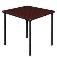 Regency Kee Folding Tables Mahogany Contemporary/Modern Wood Dining Table, with Black Finish and Metal 30-in L x 29-in H Large | TBF3030MHBK