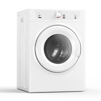 SIMZLIFE 3.5 Cu.Ft. Vented Front Load Stackable Electric Compact Dryer in White with Multiple Drying Modes Stainless Steel | CD007-350WH-S-LS-SC