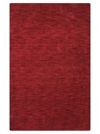 Rugsotic Carpets HAND KNOTTED LOOM WOOL ECO-FRIENDLY AREA RUGS - 6'x9' Rectangle Shape Red Color Plain Solid Design High Pile Thick Handmade Anti