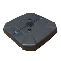 LUXEYARD Patio Umbrella Base with Wheels Water and Sand Filled Weighted Base for Most Cantilever Offset Umbrella 440LBS Square (Black)