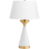 Cyan Design Solid Snow 1-Light Bohemian / Contemporary White Table Lamp | A-CYAN-11220