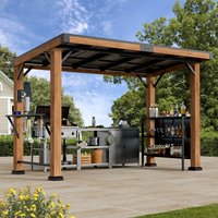 ELEVATE OUTDOORS 12-ft x 6-ft Brown Grill Gazebo with Hardtop Roof | IG10600150