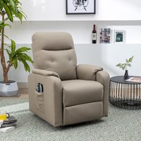 Nestfair Gray Upholstered Powered Reclining Recliner with Lift Assistance | RC0900O