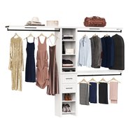 ClosetMaid WestView 6-ft to 9-ft W x 6.87-ft H White Solid Shelving Wood Closet System | 10000-06999
