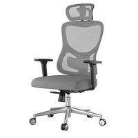 GZMR 3D Armrest Recling Swivel Chair Gray Contemporary Ergonomic Adjustable Height Swivel Upholstered Desk Chair | GZ-BB90AAA