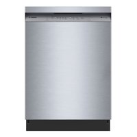 Bosch 300 Series 24-in Front Control Built-in Dishwasher With Third Rack ( Stainless Steel ) , 50-Decibel Very Quiet Sound Level | SHE3ADF5N