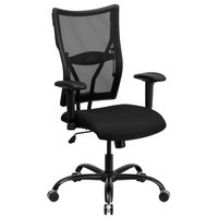 Flash Furniture HERCULES Black Contemporary Adjustable Height Swivel Fabric Desk Chair | 847254056342