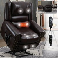 GZMR Heat Massage Dual Motor Power Lift Recliners one_size | GZ-W1803Q446