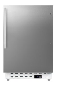 Summit Appliance 3.53-cu ft Built-In Mini Fridge ( Stainless steel door and white cabinet ) | ALR46WSSHV