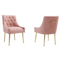 Clihome Set of 2 Wooden Dining Chairs Set of 2 Contemporary/Modern Linen Upholstered Dining side chair ( Wood Frame ) Rubber in White | HM-W212-88