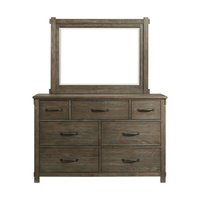 Picket House Furnishings Jack Walnut 7 -Drawer Standard dresser with Mirror in Brown | SC300DRMR