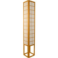 Red Lantern Oriental Furniture 72-in Honey Shaded floor lamp Floor Lamp with Fabric Shade | LMPWP72-HON