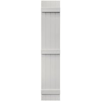 Vantage 14.125-in W x 80.25-in H Paintable Paintable Board and batten Exterior Shutters ( 1.0 -Pack ) in Gray | V6831480030