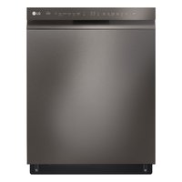 LG 24-in Front Control Built-in Dishwasher With Third Rack ( Printproof Black Stainless Steel ) ENERGY STAR, 48-Decibel Very Quiet Sound Level