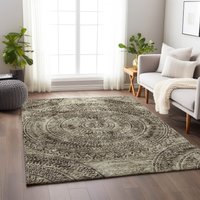 Addison Rugs Mayfield AMF113BR 9 x 12 (ft) Loomed Brown Rectangular Indoor Geometric Machine washable Pet Friendly Area rug | AMF113BR9X12