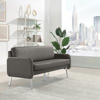 Office Star Products 63.5-in Modern Charcoal Fabric Sofa in Gray | SL5603-P52