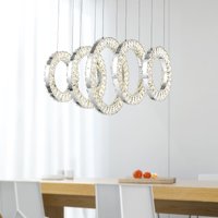 CWI Lighting Celina Chrome Modern/contemporary Integrated LED For Use in Bathrooms, Bedrooms, Dining Rooms, Foyers, Kitchens, Living Rooms Chandelier