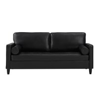 SINOFURN Couches, Sofas & Loveseats Leather one_size in Black | SYA3100082BG