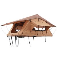 VEVOR Rooftop Tent Hard Shell Naturnest Rooftop Tent Hardshell for 2-3 Person Folding Hard Shell Roof Top Tent with Telescopic Ladder Mattress PVC