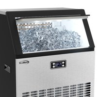 KoolMore 198-lb Ice Per day Cubed Ice Maker ( Black/Stainless Steel ) | UIM-19BK