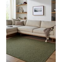 Livabliss Lush 8 x 10 (ft) Knotted Olive Green Rectangular Indoor Farmhouse/Cottage Machine washable Pet Friendly Area rug | LSH2308-810