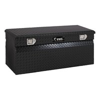 UWS 47.875-in x 24.750-in x 21.250-in Gloss Black Aluminum Chest Truck Tool Box Stainless Steel one_size | EC20252