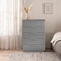SUNCREAT Bedroom Dressers and Chests and with Gray Wood Velvet Upholstery and Storage 35 x 17.7 x 51 in Marble | V0F3PJLYJ13O