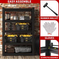 ToolCat 47-in W x 23.6-in D x 87-in H 5 -Tier Heavy Duty Black Metal Utility Shelving Unit one_size | NGG30-19-DSG